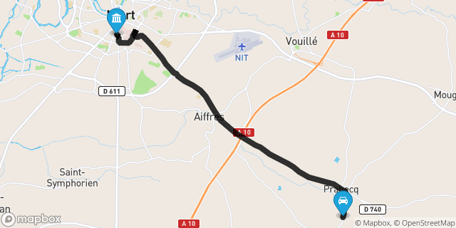 Itinéraire vers Niort
