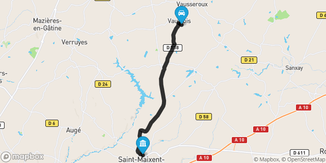 Itinéraire vers Saint-Maixent-l'École