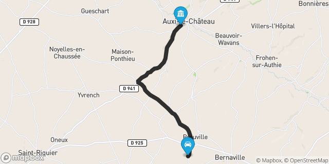 Itinéraire vers Auxi-le-Château