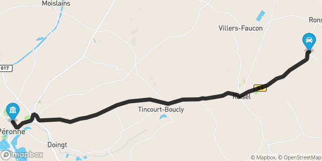 Itinéraire vers Péronne