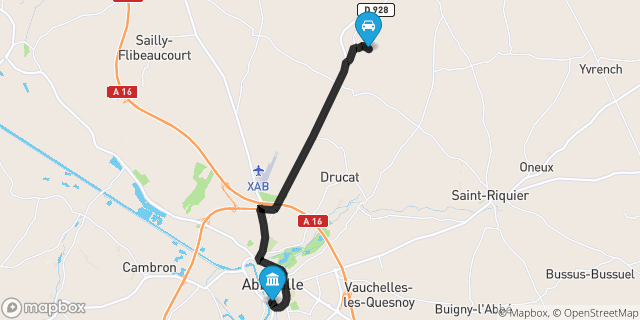Itinéraire vers Abbeville