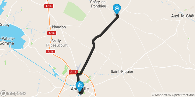 Itinéraire vers Abbeville