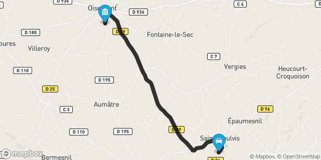 Itinéraire vers Oisemont