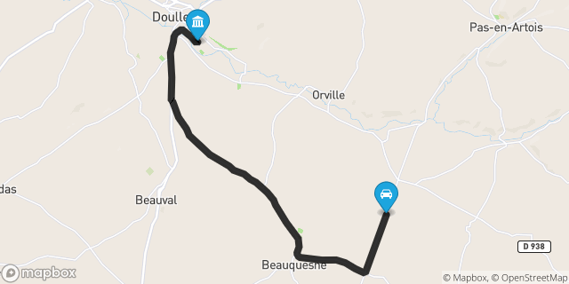 Itinéraire vers Doullens
