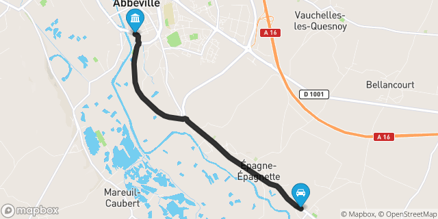 Itinéraire vers Abbeville