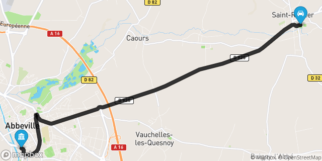 Itinéraire vers Abbeville