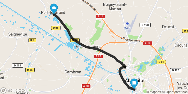 Itinéraire vers Abbeville