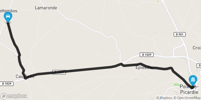 Itinéraire vers Poix-de-Picardie
