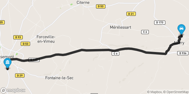Itinéraire vers Oisemont