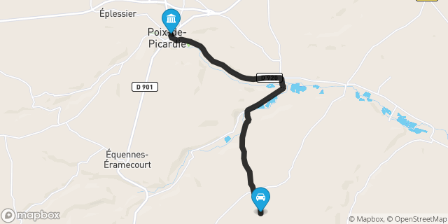 Itinéraire vers Poix-de-Picardie