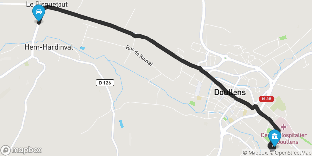 Itinéraire vers Doullens