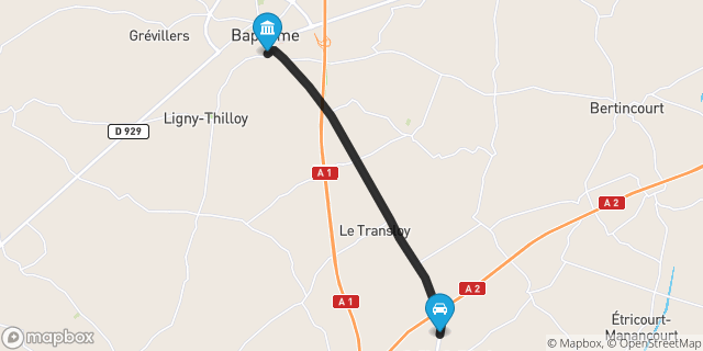 Itinéraire vers Bapaume