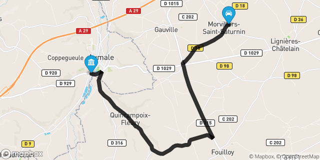 Itinéraire vers Aumale