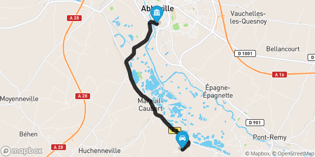 Itinéraire vers Abbeville
