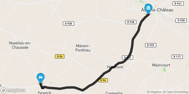 Itinéraire vers Auxi-le-Château