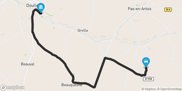 Itinéraire vers Doullens