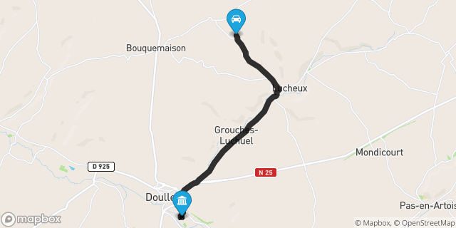 Itinéraire vers Doullens