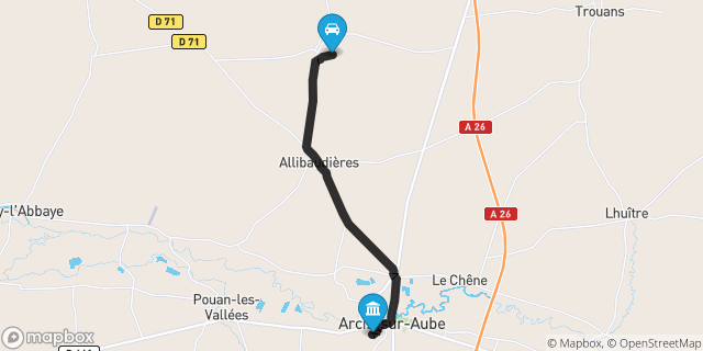 Itinéraire vers Arcis-sur-Aube