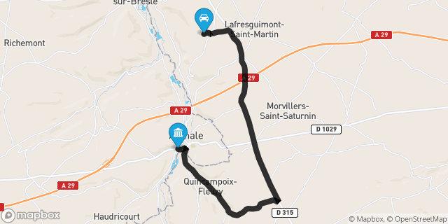 Itinéraire vers Aumale