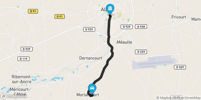 Itinéraire vers Albert
