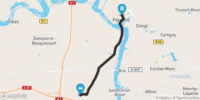 Itinéraire vers Péronne