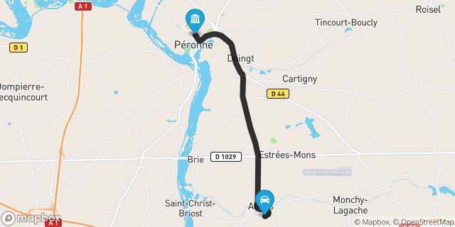Itinéraire vers Péronne