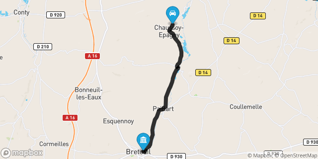Itinéraire vers Breteuil