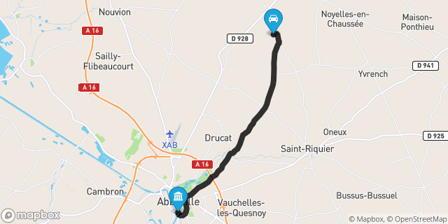Itinéraire vers Abbeville
