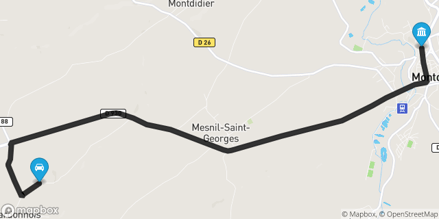 Itinéraire vers Montdidier