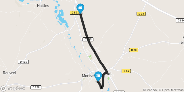 Itinéraire vers Moreuil