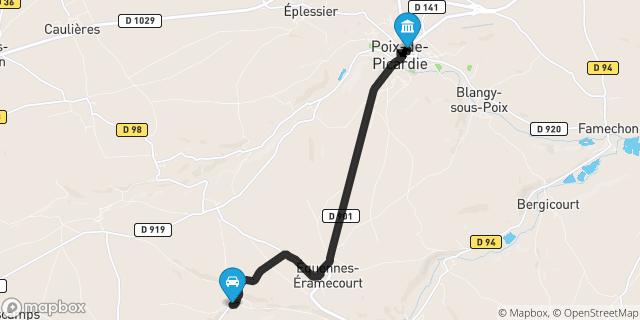Itinéraire vers Poix-de-Picardie