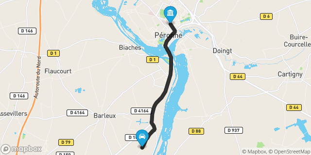 Itinéraire vers Péronne