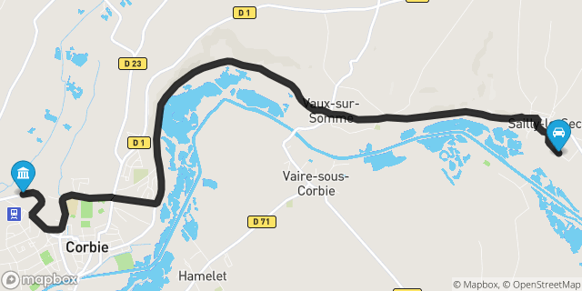 Itinéraire vers Corbie