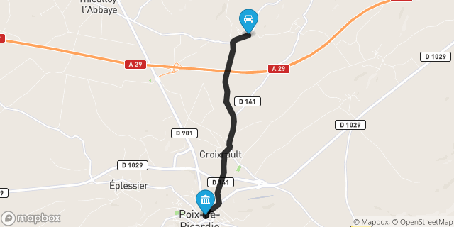 Itinéraire vers Poix-de-Picardie