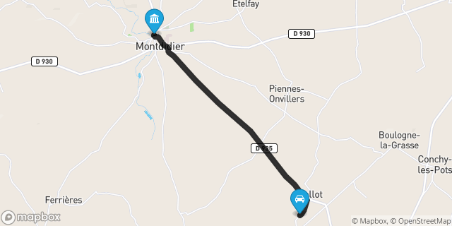 Itinéraire vers Montdidier