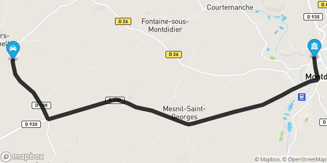 Itinéraire vers Montdidier