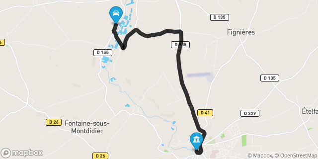 Itinéraire vers Montdidier