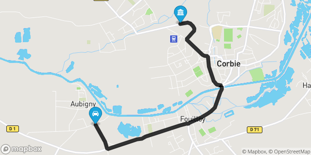 Itinéraire vers Corbie