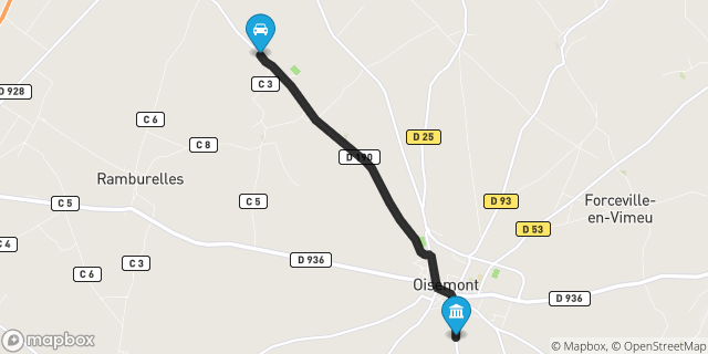 Itinéraire vers Oisemont