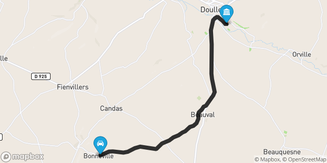 Itinéraire vers Doullens