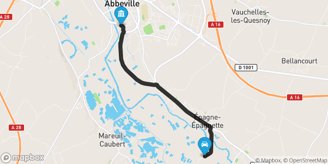 Itinéraire vers Abbeville