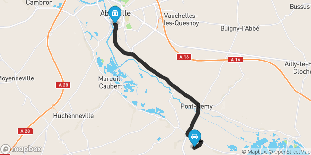 Itinéraire vers Abbeville