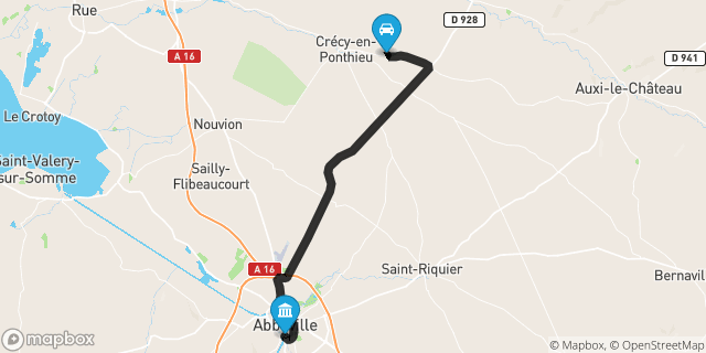 Itinéraire vers Abbeville