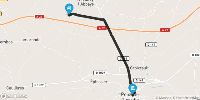 Itinéraire vers Poix-de-Picardie