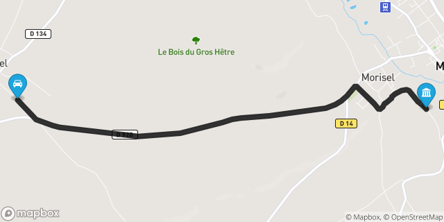Itinéraire vers Moreuil