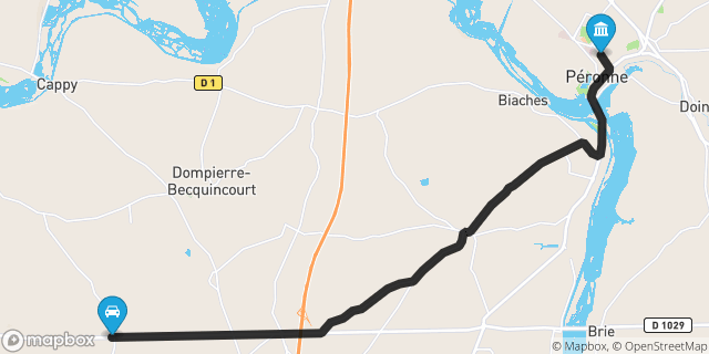 Itinéraire vers Péronne
