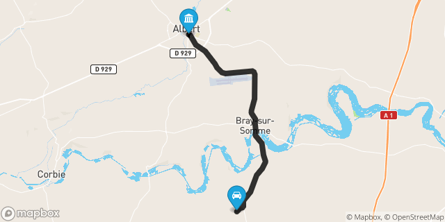 Itinéraire vers Albert