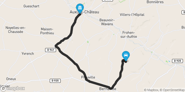 Itinéraire vers Auxi-le-Château