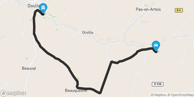 Itinéraire vers Doullens