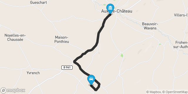 Itinéraire vers Auxi-le-Château
